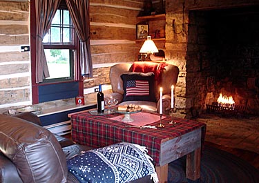 Interior view of The Cabbin at The Cothren House Historic Estate